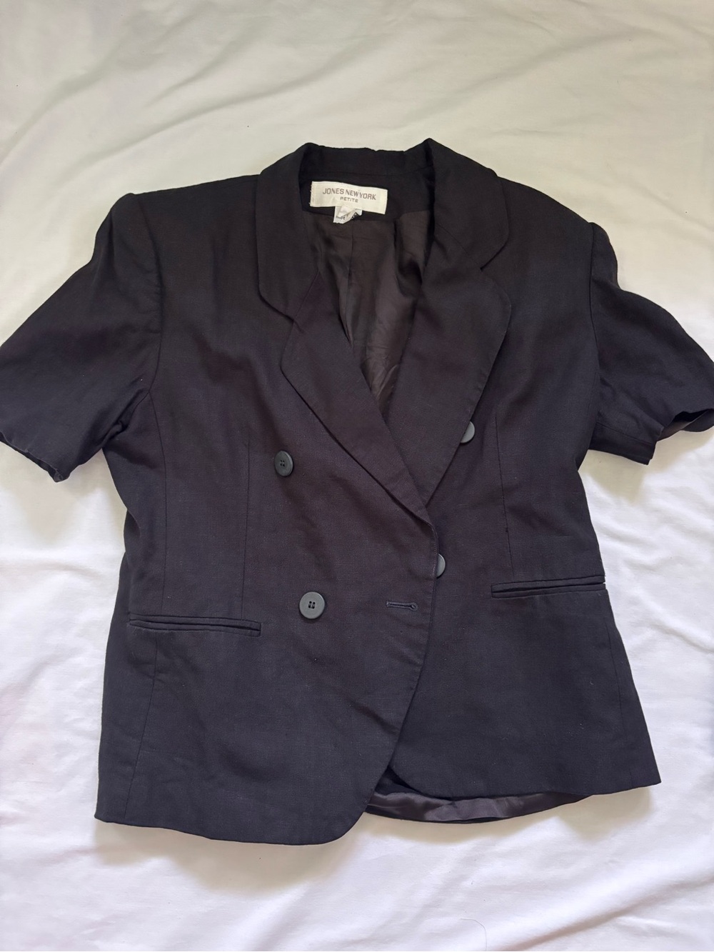 Jones New York Women's Black Short-Sleeve Blazer